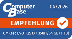 ComputerBase-Empfehlung für GMKtec EVO-T2S (X7 358H/64 GB/1 TB)