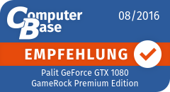 ComputerBase-Empfehlung für Palit GeForce GTX 1080 GameRock Premium Edition