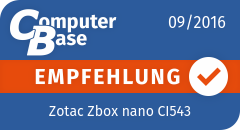 ComputerBase-Empfehlung für Zotac Zbox nano CI543