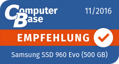 ComputerBase-Empfehlung für Samsung SSD 960 Evo (500 GB)