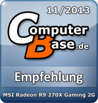 ComputerBase-Empfehlung für MSI Radeon R9 270X Gaming 2G
