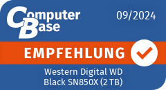 ComputerBase-Empfehlung für Western Digital WD Black SN850X (2 TB)