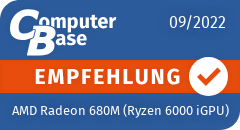 ComputerBase-Empfehlung für AMD Radeon 680M (Ryzen 6000 iGPU) (12 CU)