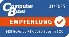 ComputerBase-Empfehlung für MSI GeForce RTX 5080 Suprim SOC