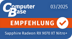 ComputerBase-Empfehlung für Sapphire Radeon RX 9070 XT Nitro+