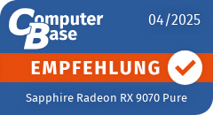 ComputerBase-Empfehlung für Sapphire Radeon RX 9070 Pure